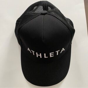 Athleta Black Mesh Trucker Hat